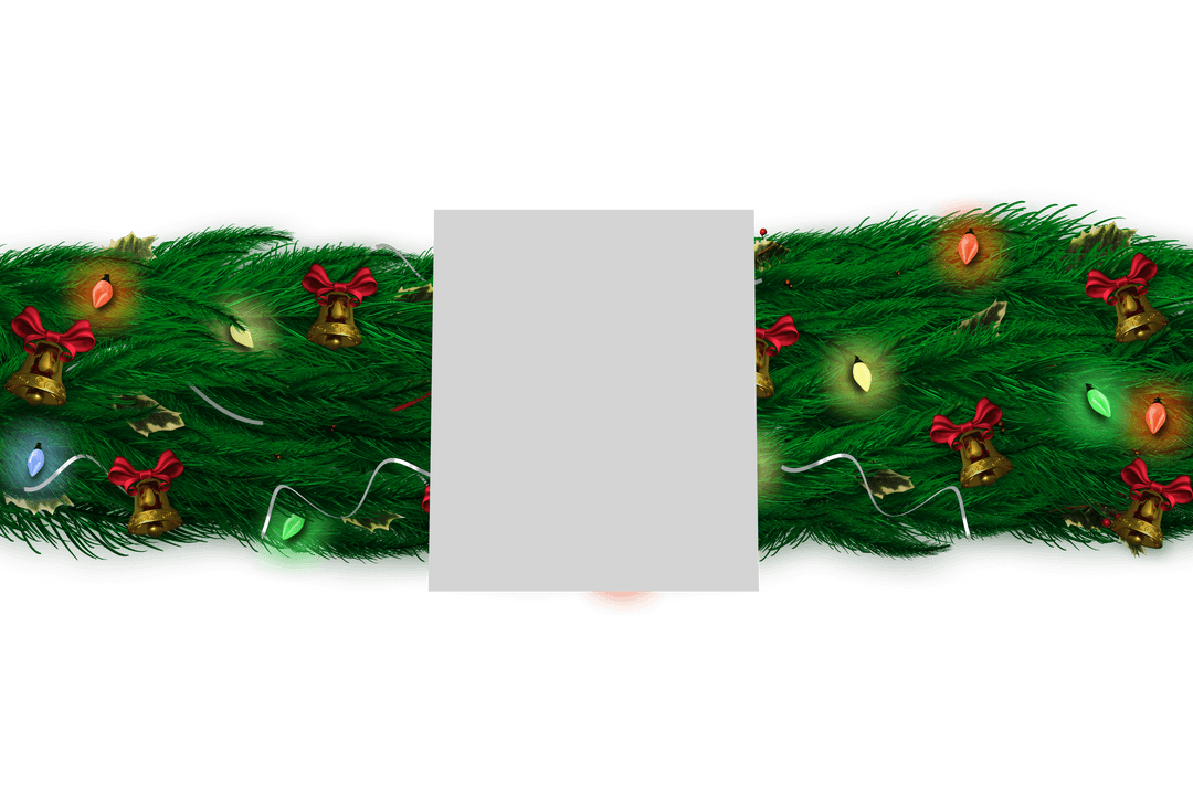 Transparent Christmas Garland Frame with Decorative Ornaments