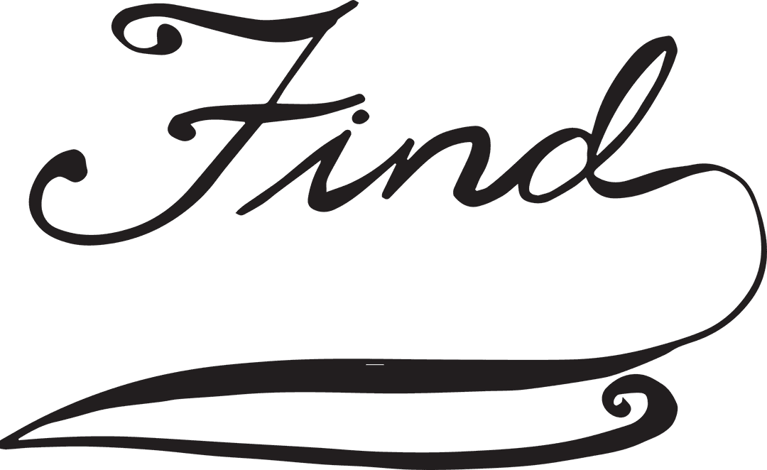 Find Text Illustration on Transparent Background for Communication Design