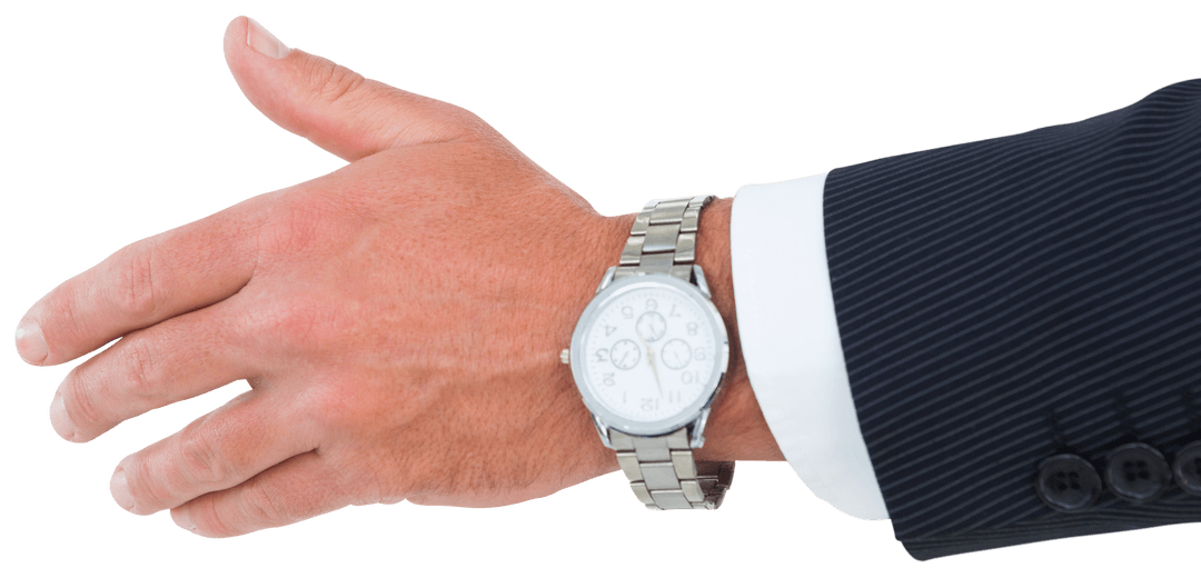 Transparent Business Hand Clenched Fist in Suit