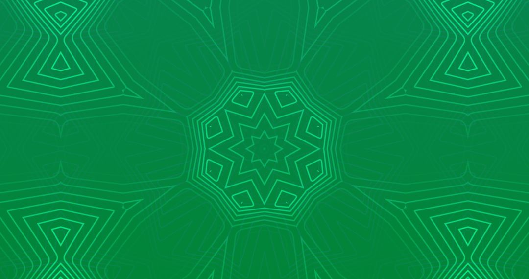 Abstract Kaleidoscope Green Seamless Pattern Design