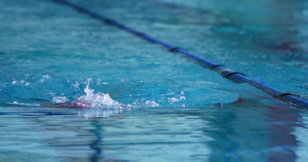 Professional Swimmer Gliding Smoothly Through the Pool