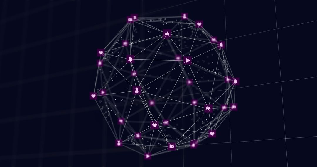 Digital Network Connections with Iconic Globe Design