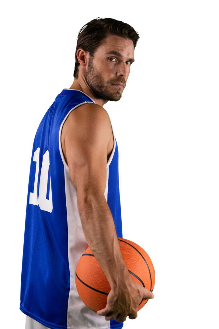 Serious Basketball Player Holding Ball, Transparent Isolated PNG Sport Image - Download Free Stock Images Pikwizard.com