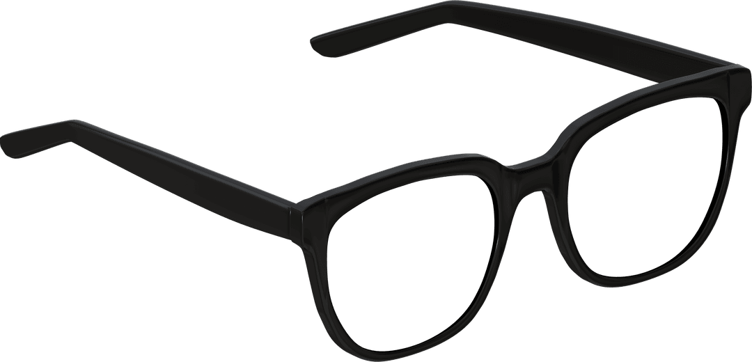 Transparent Black Framed Spectacles Emphasizing Simplicity and Elegance