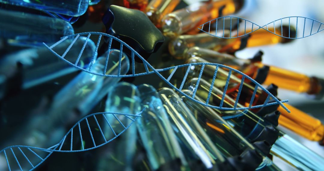 Spinning DNA Structures with Centrifuge and Test Tubes in Lab