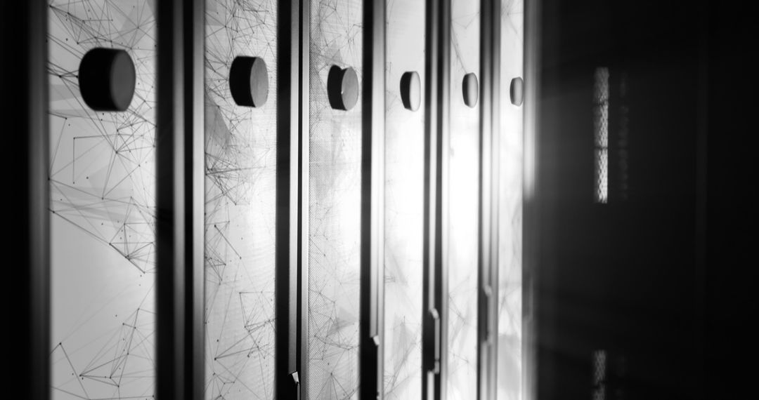 Digital Interface Overlays in Modern Server Room