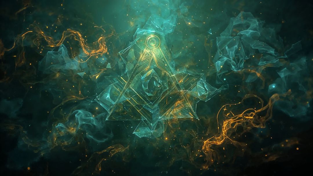 Rotating Transparent Polyhedron in Cosmic Digital Space