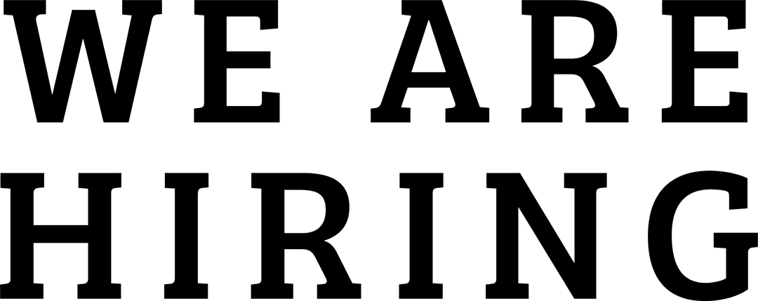 Transparent We Are Hiring Text Illustration for Employment Notices