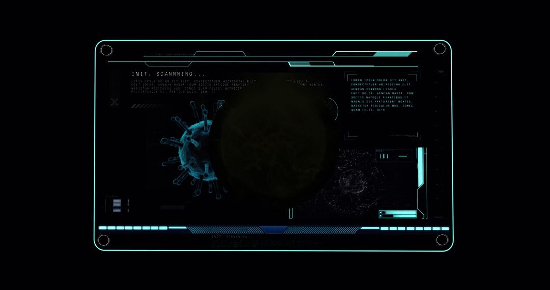 digital interface analyzing virus cells with data protocol - Free Images, Stock Photos and Pictures on Pikwizard.com