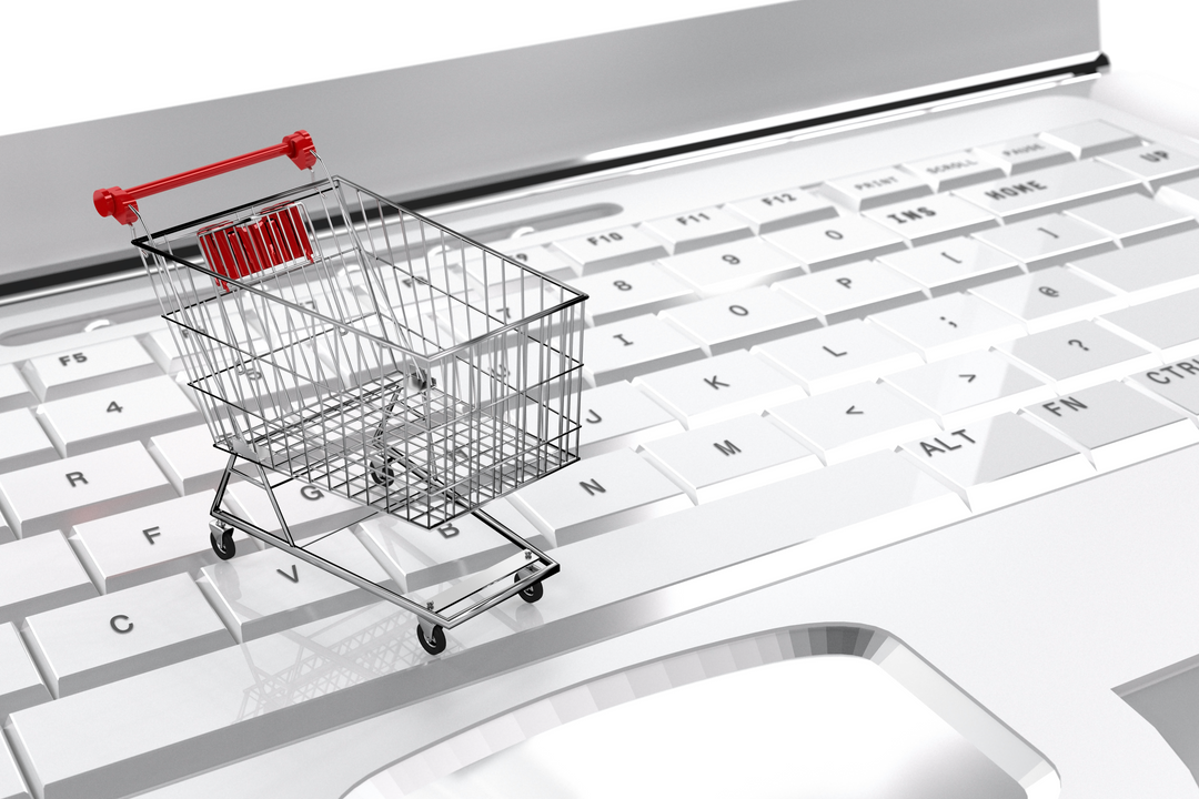 Transparent PNG Illustration of Shopping Cart on Laptop Keyboard - Download Free Stock Images Pikwizard.com