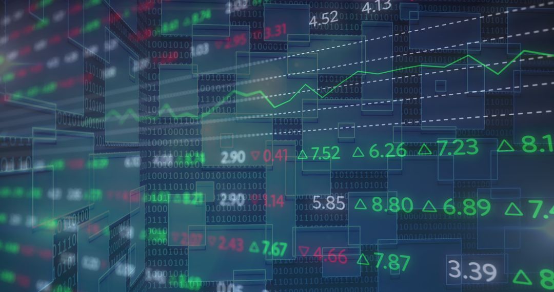 Dynamic Financial Data Displaying Digital Stock Prices