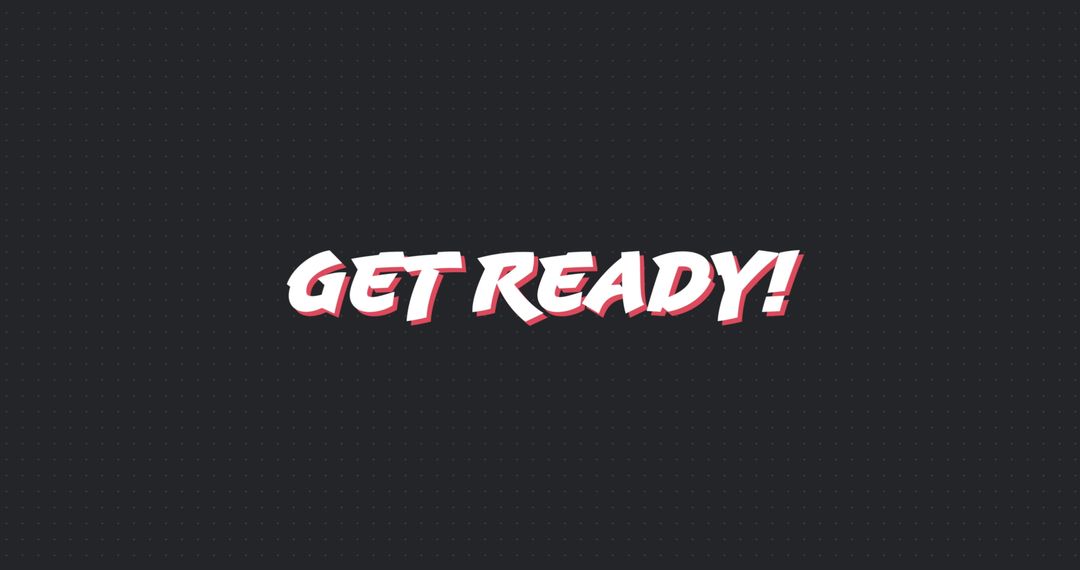 Retro Game Screen 'Get Ready' with Dynamic Shapes - Free Images, Stock Photos and Pictures on Pikwizard.com