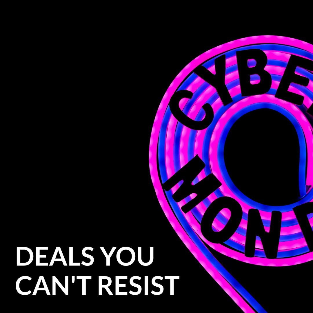 Cyber Monday Neon Sign with Promotional Text