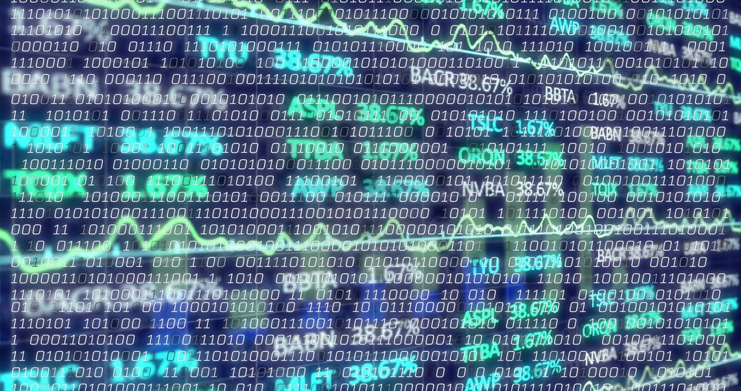 High-Tech Data Visualization on Value Display Screen