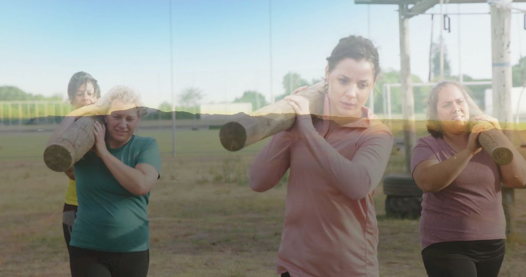 Women Engage in Intense Outdoor Team Workout