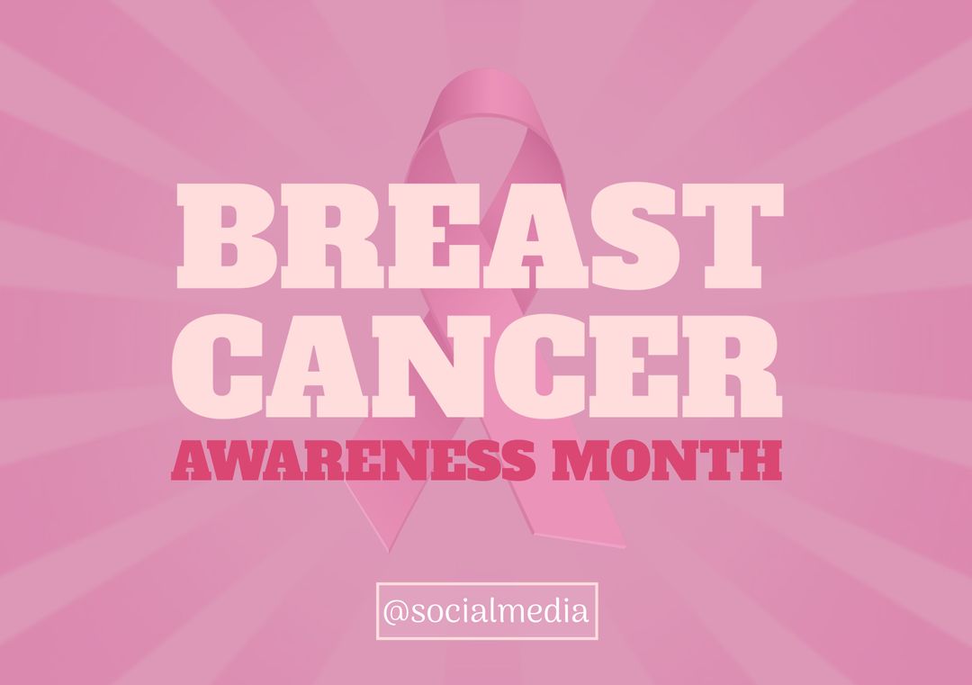 Breast Cancer Awareness Month Pink Ribbon Background - Download Free Stock Templates Pikwizard.com