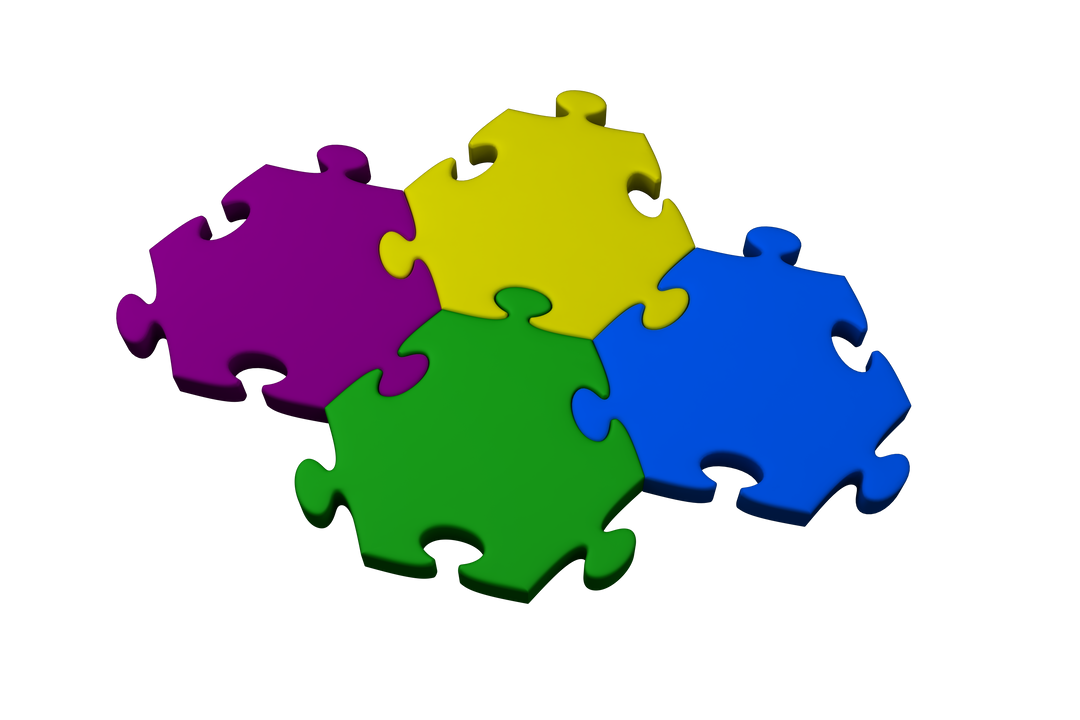 Colorful Puzzle Pieces on Transparent Background Perfect for Design - Download Free Stock Images Pikwizard.com