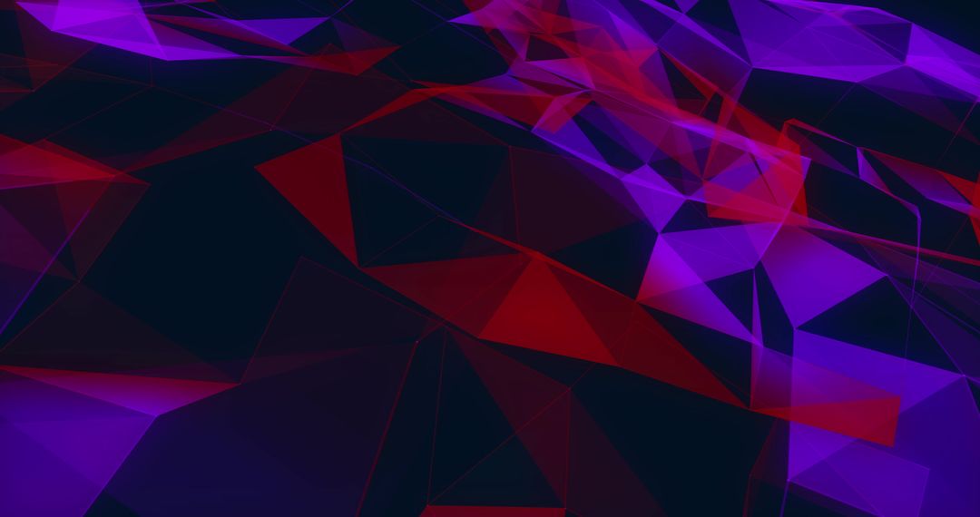 Abstract Digital Network in Purple and Red Tones