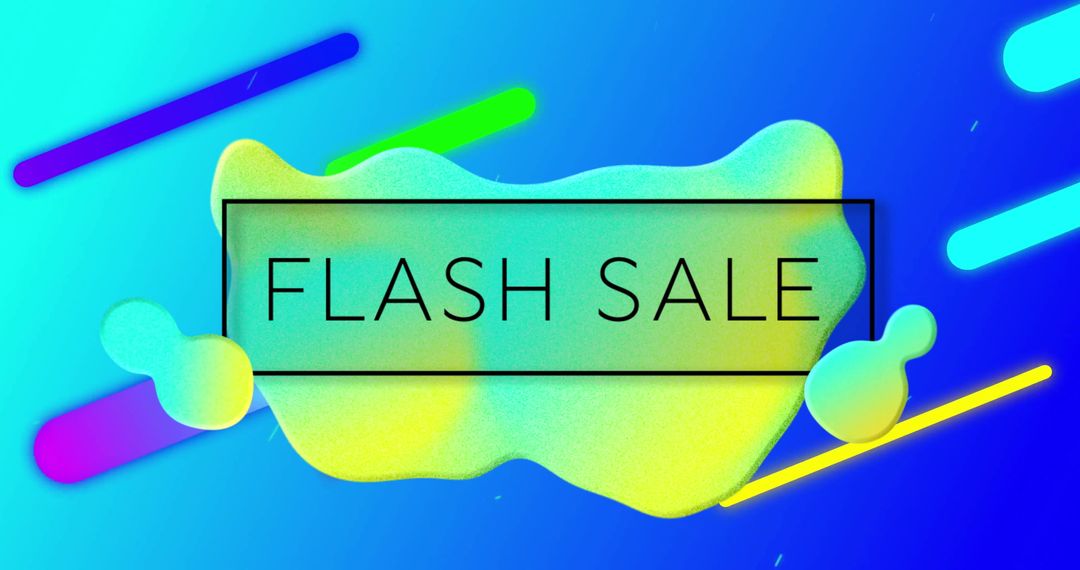 Colorful Flash Sale Design with Vibrant Abstract Background - Free Images, Stock Photos and Pictures on Pikwizard.com