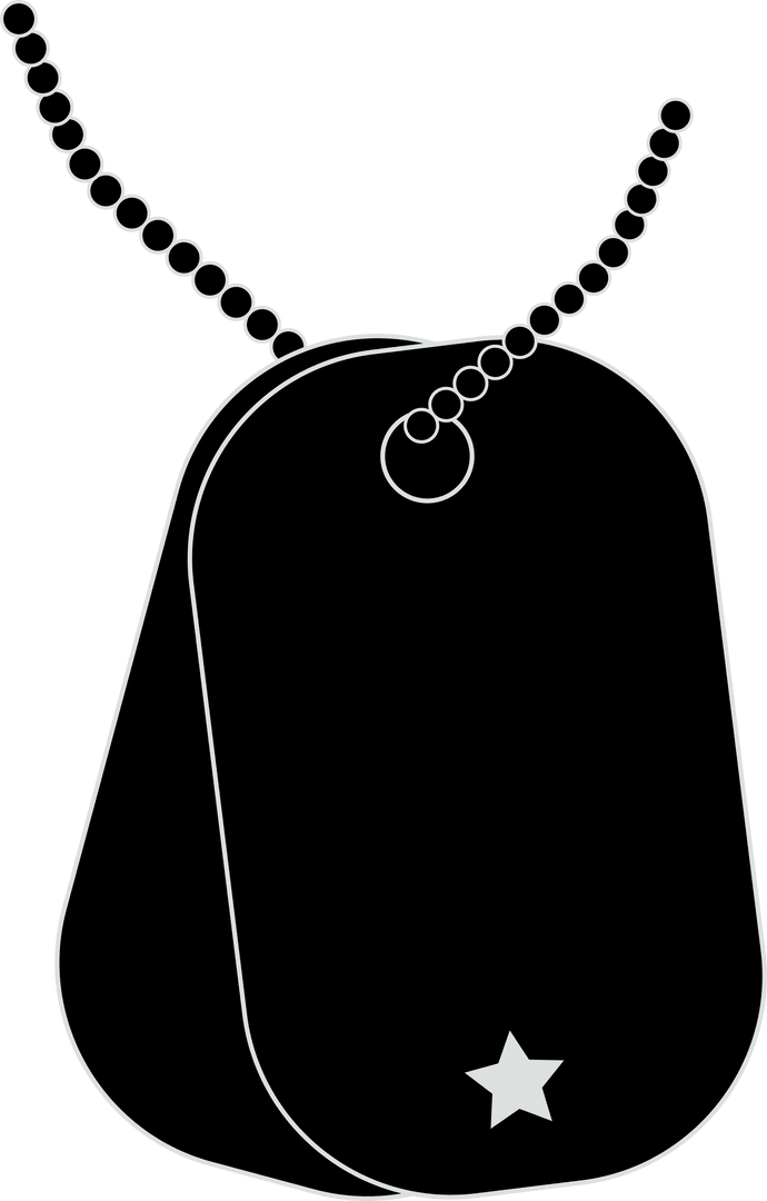 Transparent Dog Tags with Chain Vector Illustration