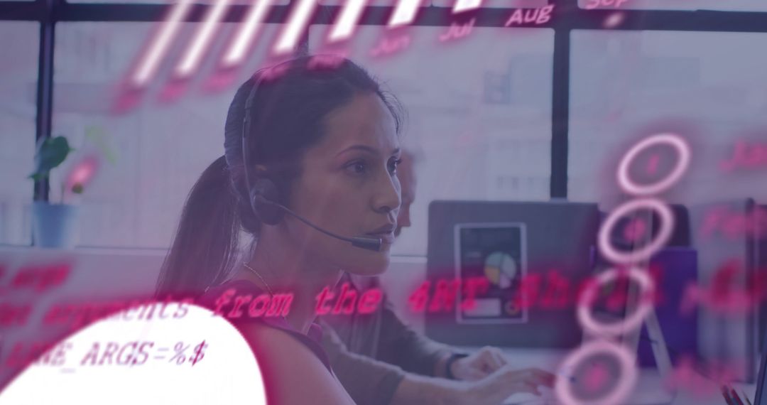 Finance Professionals Analyzing Data in Modern Office Environment