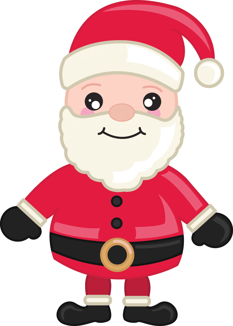 Charming Santa Claus Illustration on Transparent Background