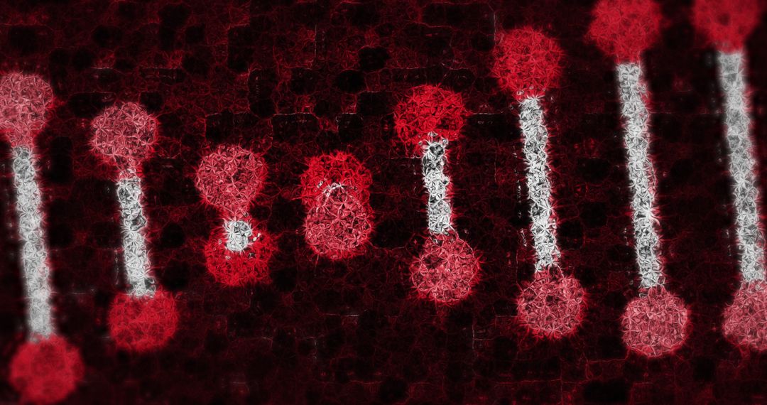 3D Animation of DNA Double Helix on Coronavirus Background