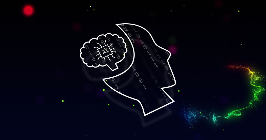 Artificial intelligence and data processing concept in digital interface
