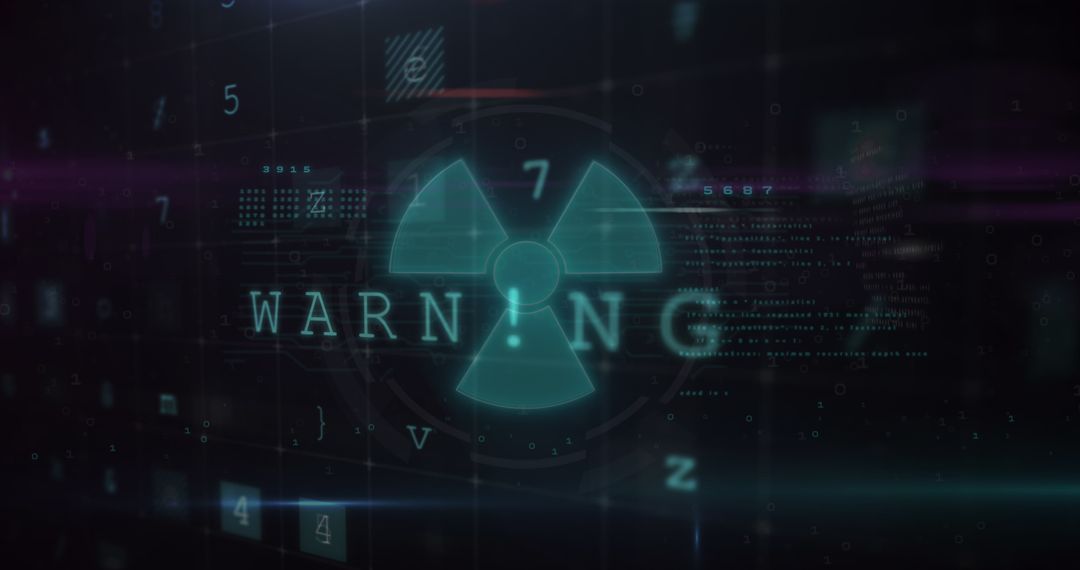 Digital Nuclear Warning Signal Over Data Projection