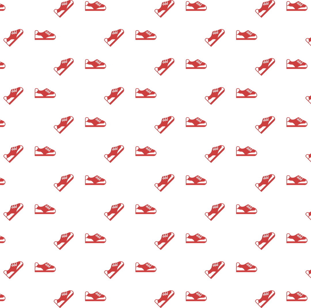 Transparent Background Red Shoe Pattern PNG Illustration