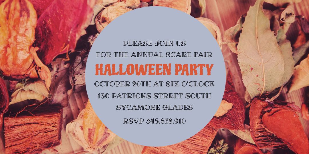 Festive Autumn Halloween Party Invitation Printable