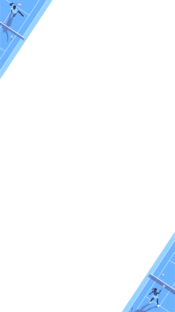 Minimalist Tennis Rally Featuring Stylish Design on Transparent Background