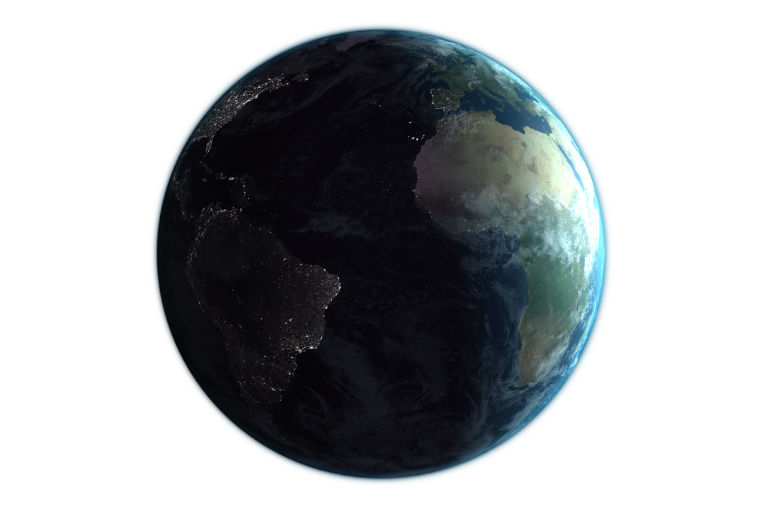 Transparent Earth Globe Showing Day and Night Cycle - Download Free Stock Images Pikwizard.com