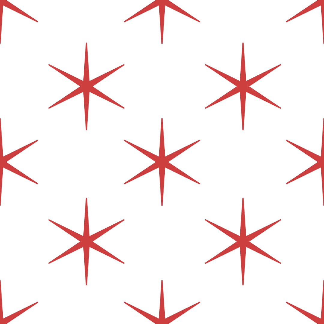 Red Stars Pattern on Transparent Background for Creative Designs