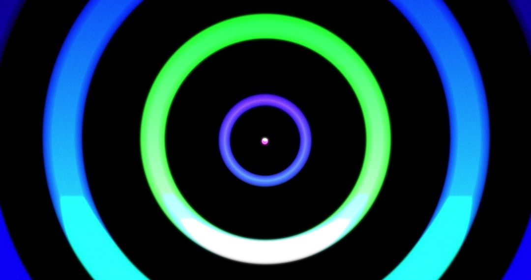 Colorful Neon Spinning Circles with Dynamic Background