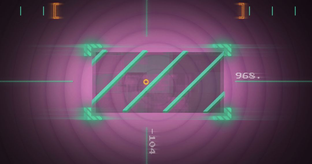 Futuristic Digital HUD Interface with Lines and Circles