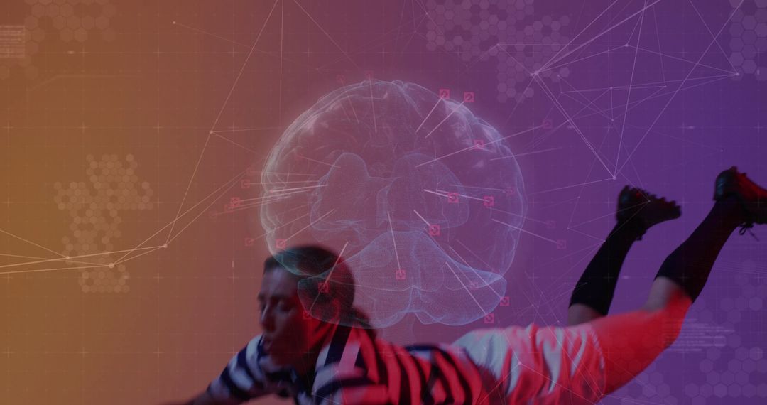 Dynamic Athlete Flying with Futuristic Brain Network