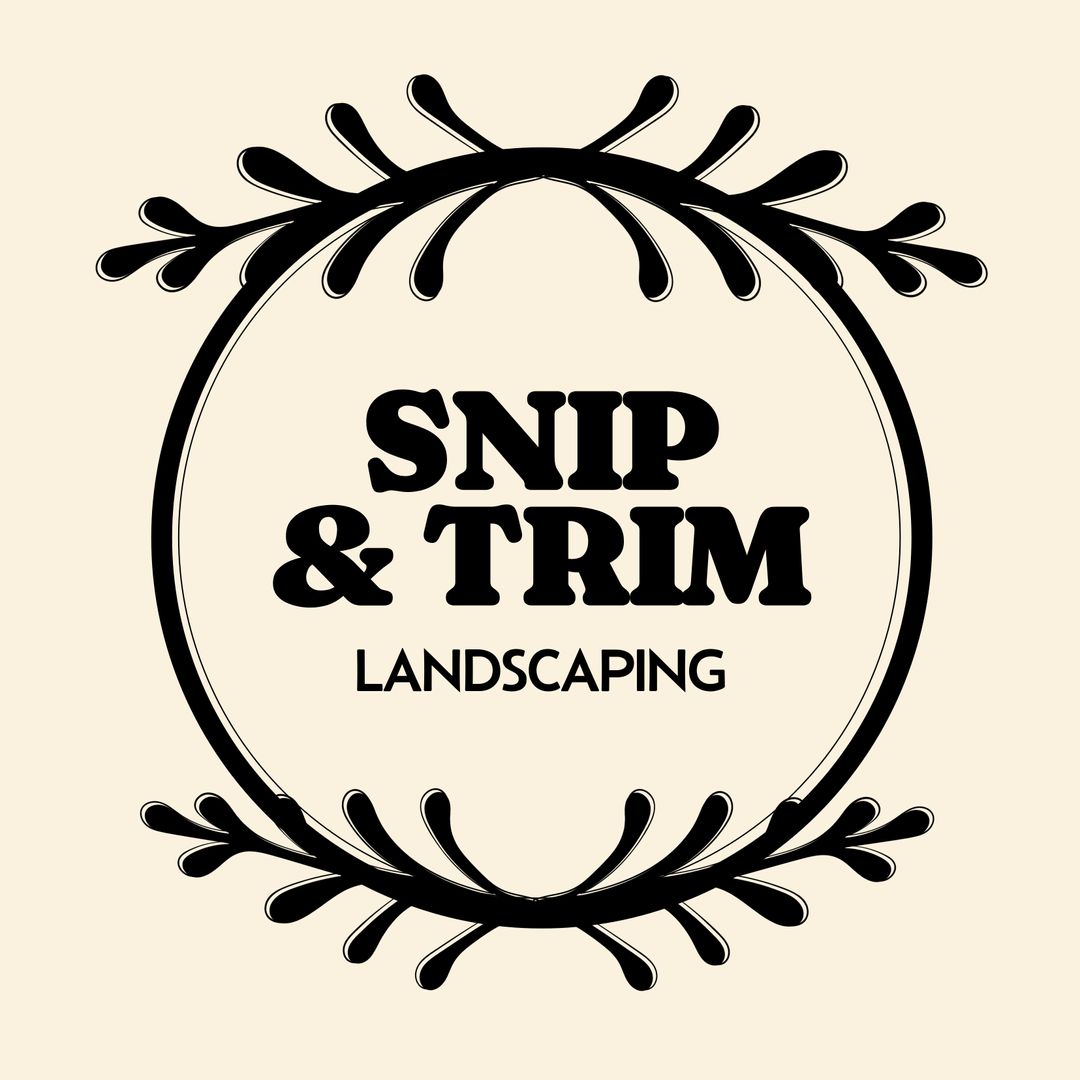 Snip & Trim Landscaping Logo with Ornate Border - Download Free Stock Templates Pikwizard.com