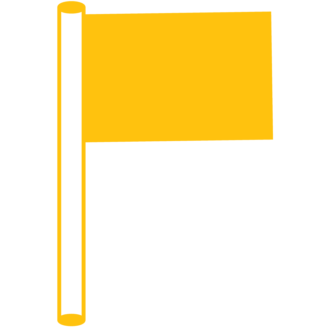 Yellow Flag Illustration with Transparent Background for Events and Celebrations