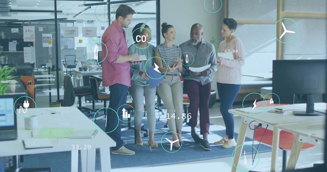 Eco-Friendly Data Collaboration in Modern Office Setting