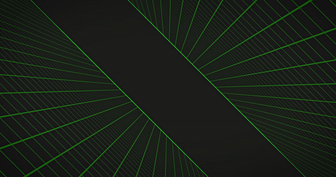 Futuristic diagonal green grid on grey background