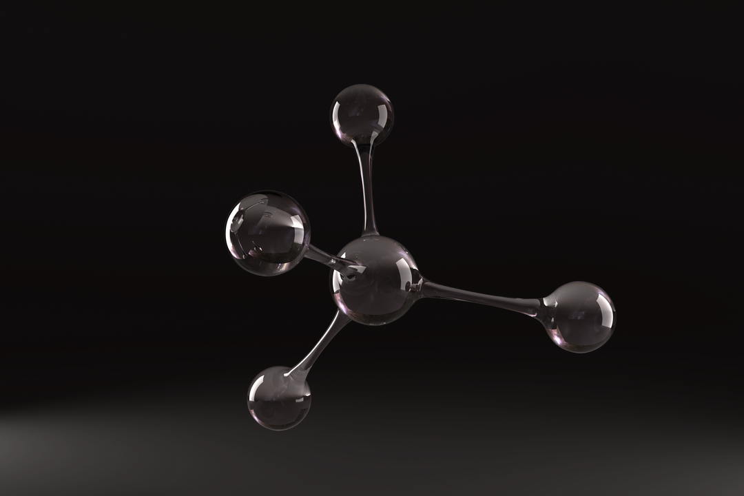 Transparent Black Molecule Model Against Dark Background - Download Free Stock Images Pikwizard.com