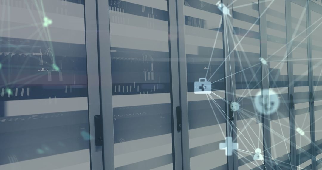 Digital Medical Data Storage in Modern Server Room