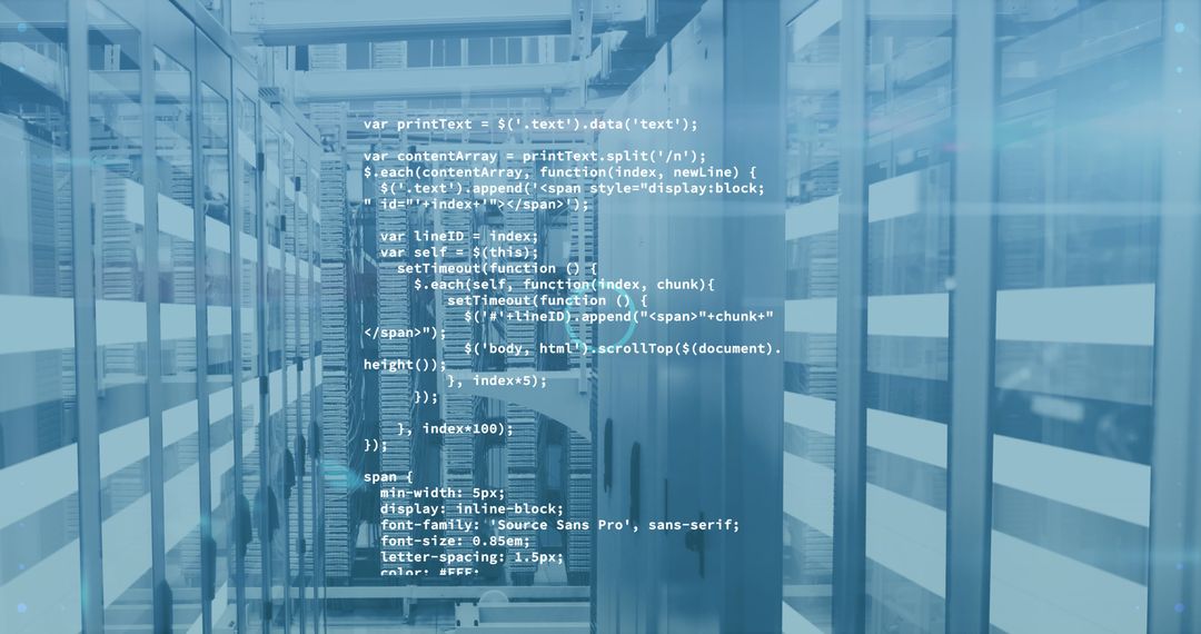 Data Processing Display in Modern Server Room Environment