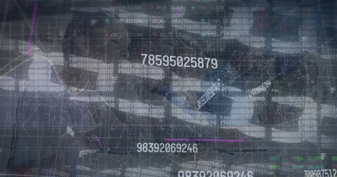 Global Network Connections with Diverse Business Team in Tech Office