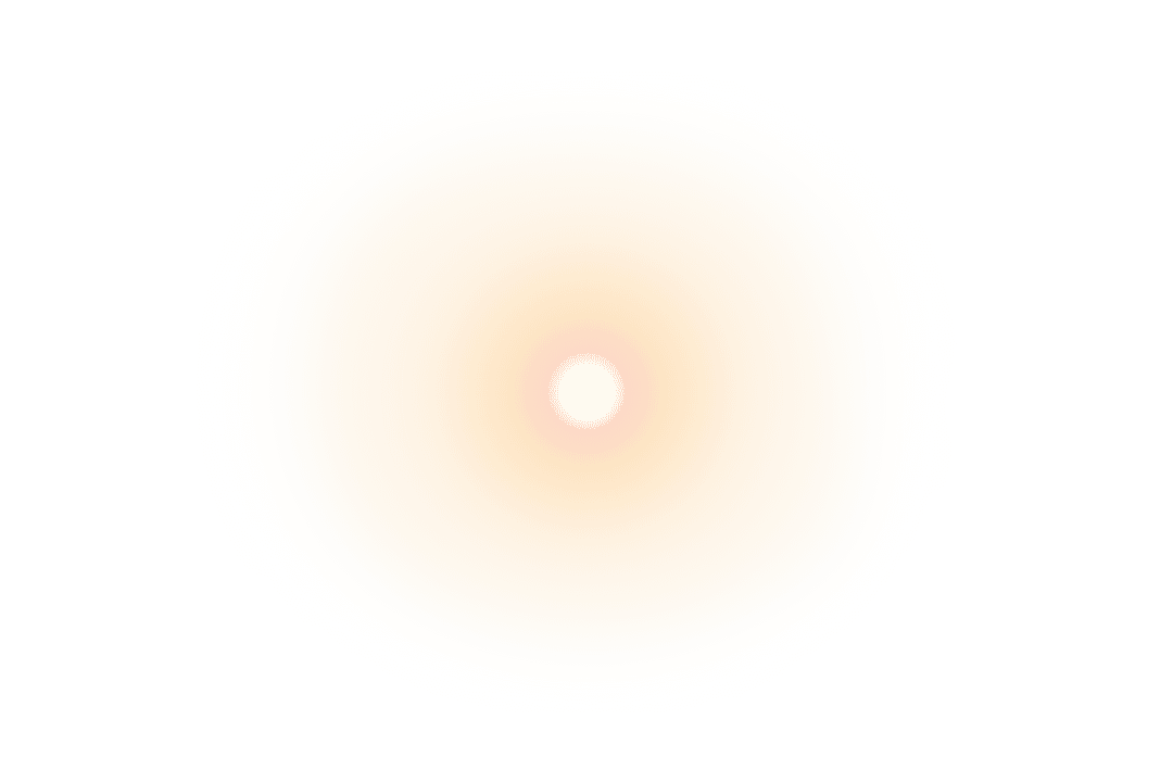 Orange Glowing Light with Transparent Background