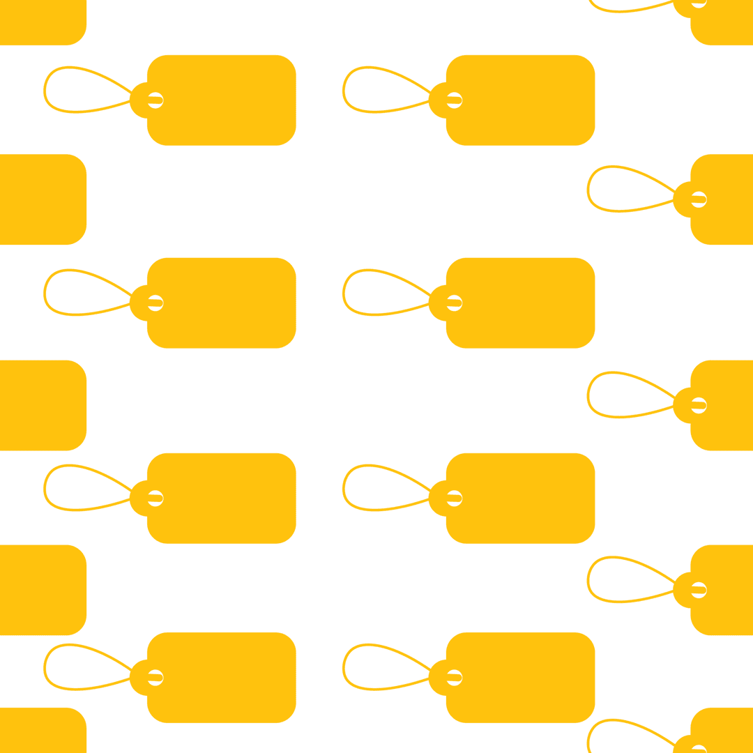Seamless yellow label transparent pattern design