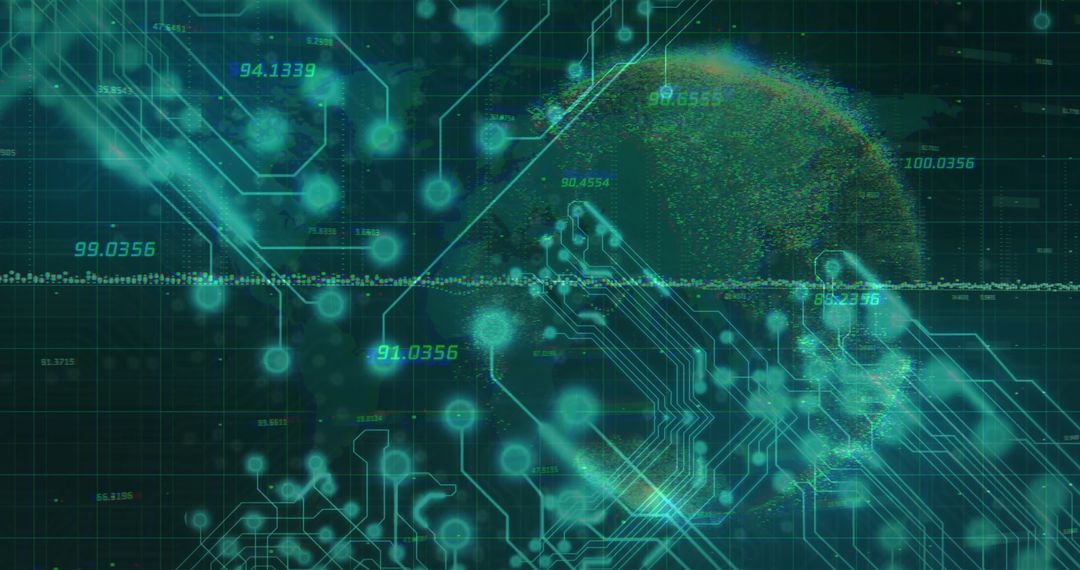 Global digital network with circuit board and binary interface