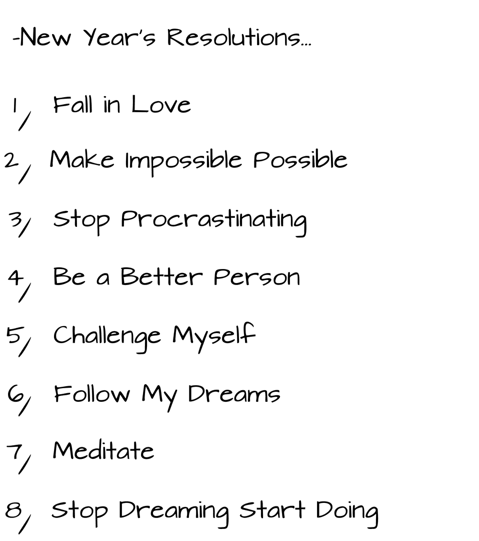 Transparent New Year Resolutions Message Design Element