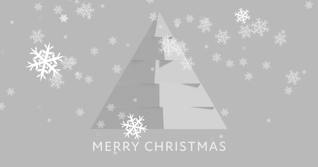 Minimalist Christmas Card with Abstract Tree Design